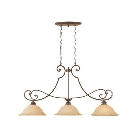 Designers Fountain Forged Sienna Mendocino 3 Light Island / Billiard Fixture 81838-FSN